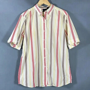 Allison & Co. 100% cotton vintage Men’s striped short sleeve button down.